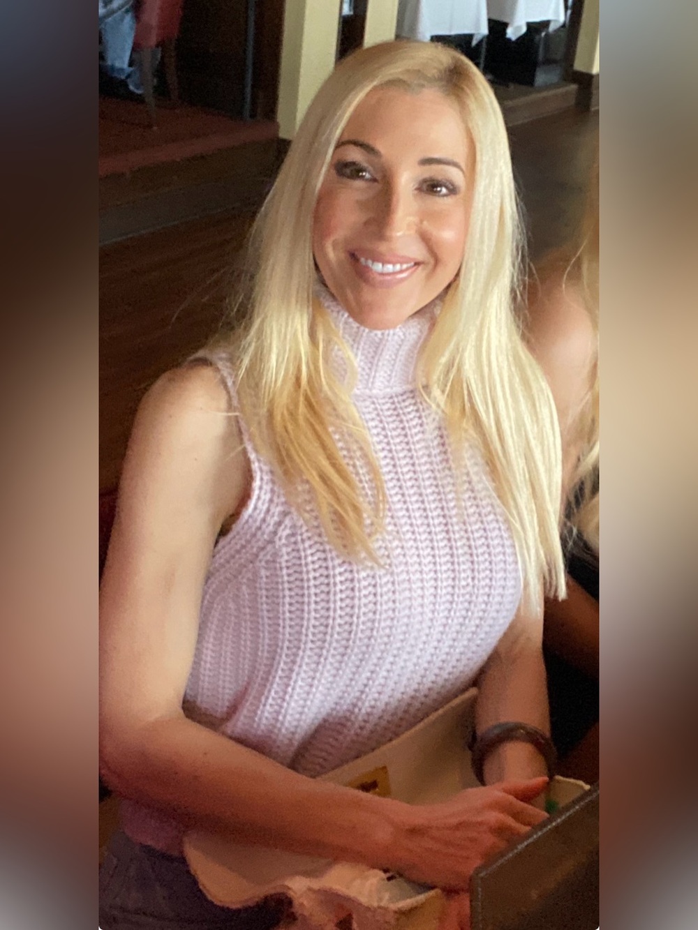 Sleeveless Turtleneck Knit Top in Light Lilac